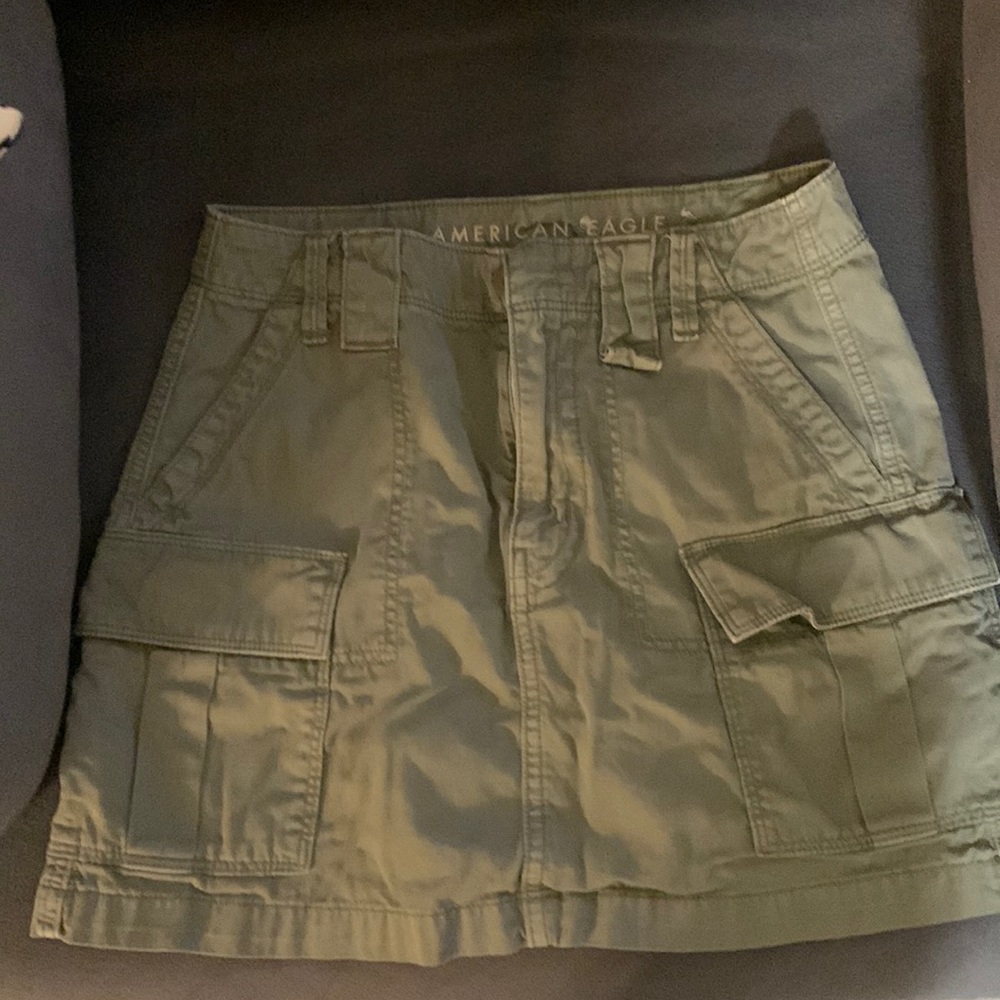 American Eagle High Rise A Line Cargo Skirt